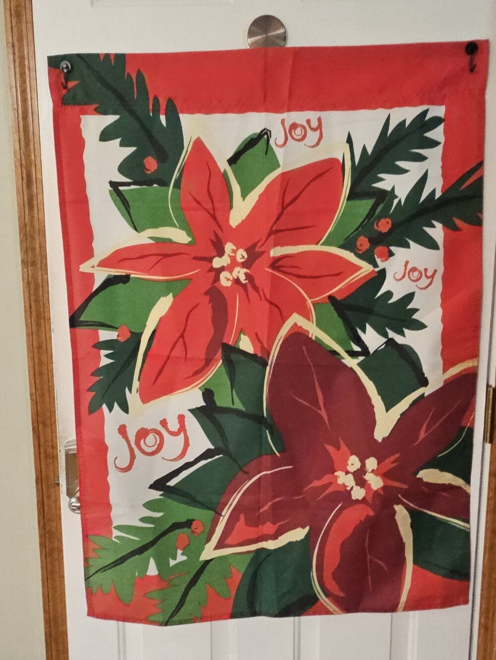 Holiday Joy Joy Joy Large Size Pole Flag